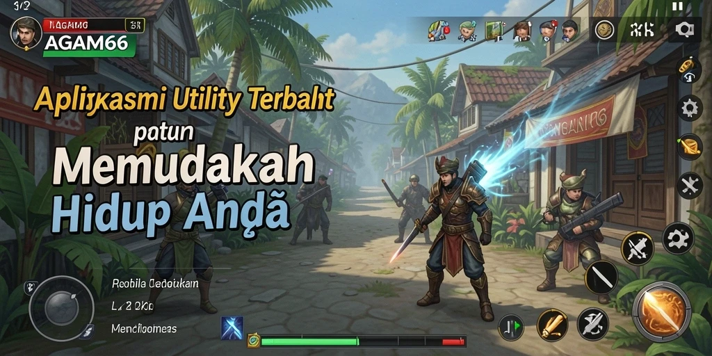 Tampilan utama AGAM66 dengan berbagai fitur Utility yang mudah diakses.