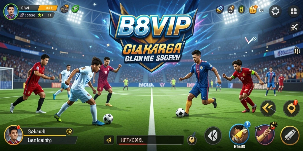 Gameplay B8VIP yang menampilkan aksi olahraga yang seru.
