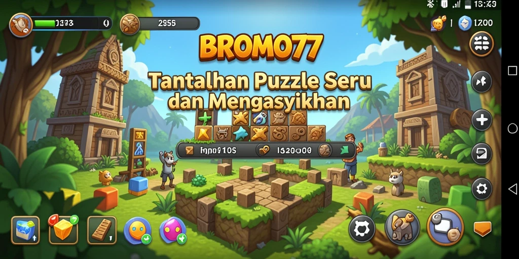 Tangkapan layar gameplay menampilkan tantangan Puzzle yang menarik dan penuh warna.