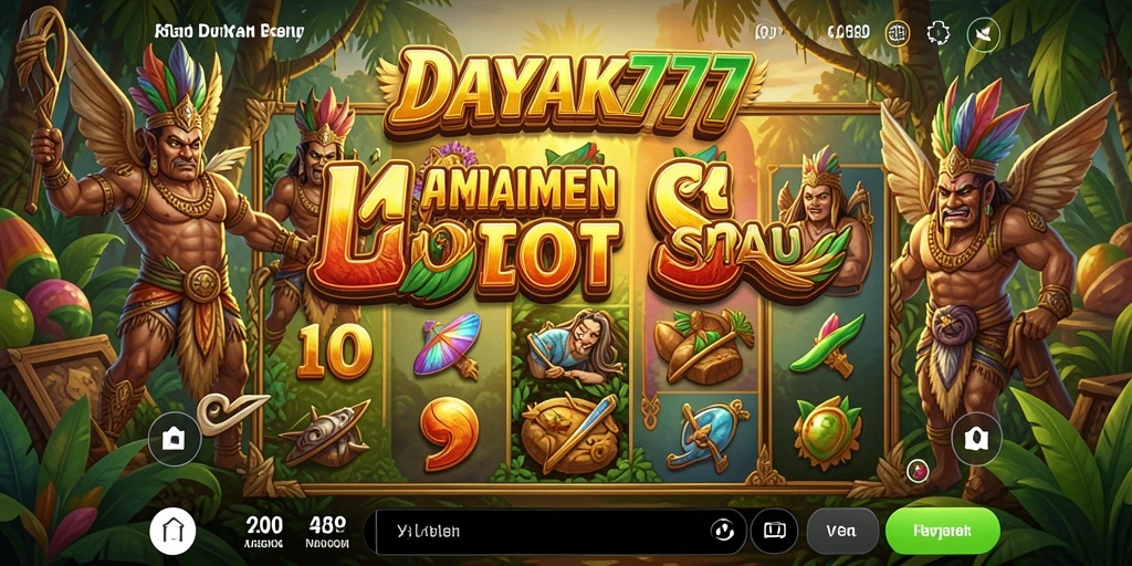Screenshot yang menampilkan tampilan gameplay seru di DAYAK777.