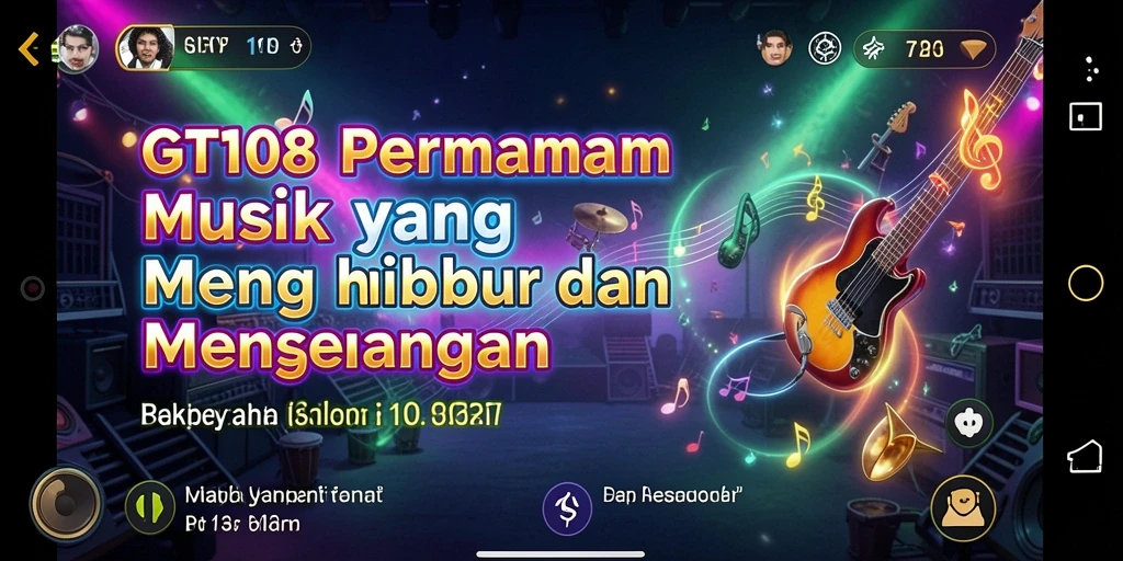Tampilan gameplay GT108 yang penuh warna dan interaktif.