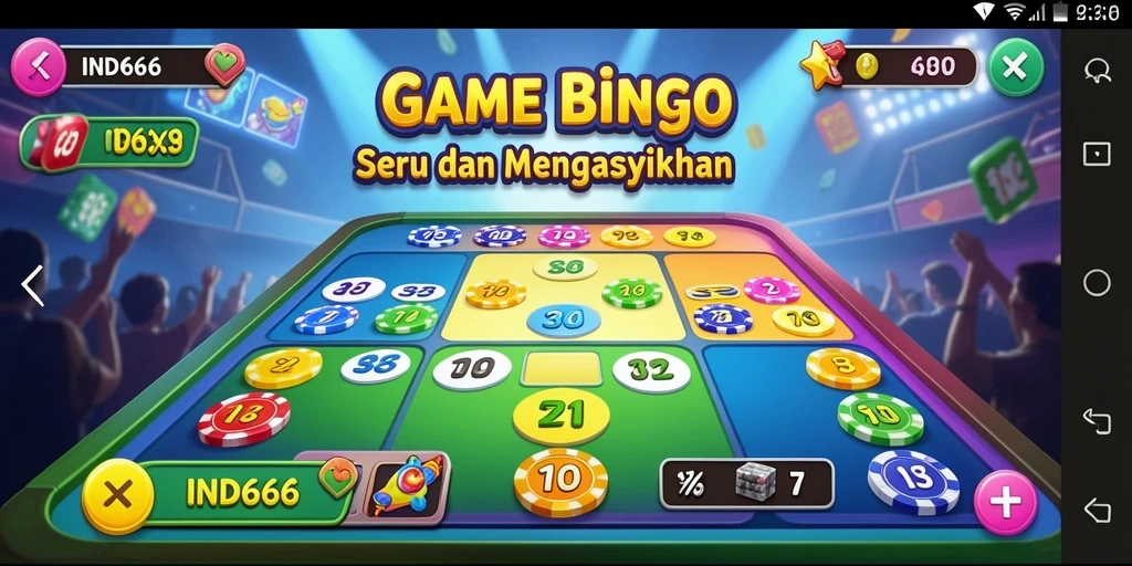 Tampilan gameplay Bingo yang seru di IND666.