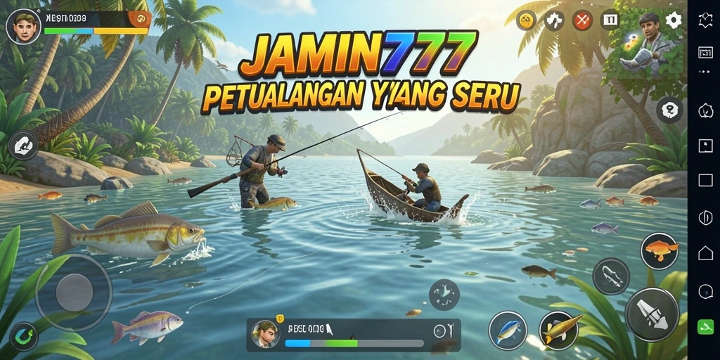 Tampilan gameplay memancing yang seru di JAMIN777.