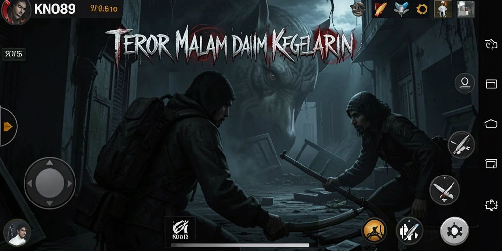 Menggambarkan momen menegangkan dalam gameplay KNO89.