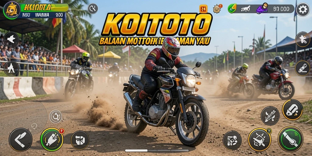 Gameplay seru balapan motor di KOITOTO.