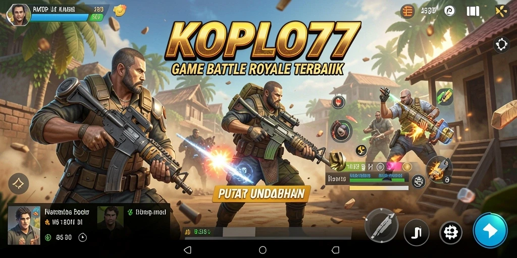 Gameplay seru di KOPLO77 dengan aksi Battle Royale yang mendebarkan.