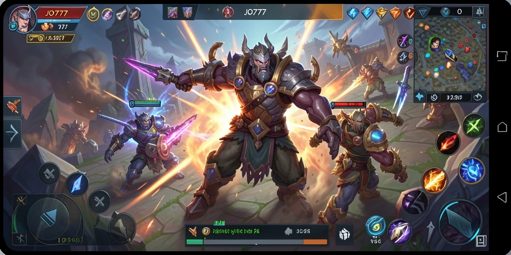 Tampilan gameplay seru di arena LJO777