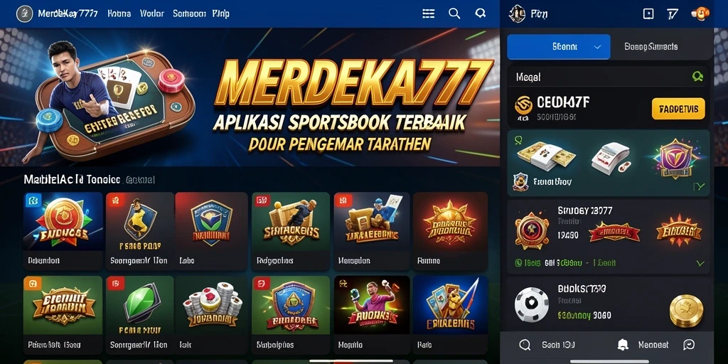 Tampilan gameplay menarik dari aplikasi MERDEKA777 Sportsbook.