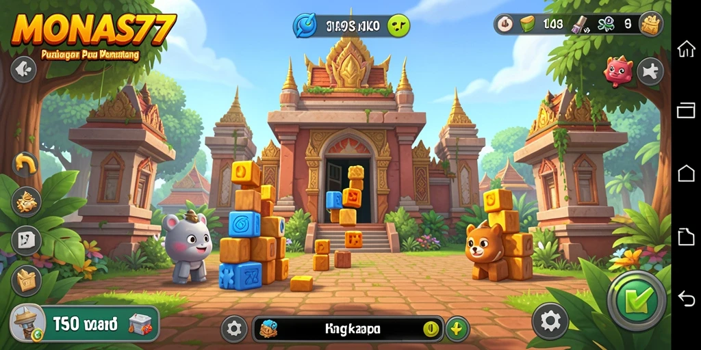 Screenshot gameplay MONAS77 menampilkan tantangan Puzzle yang menarik.