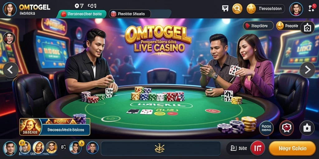 Tampilan menarik gameplay Live Casino dengan dealer profesional.