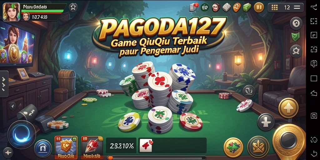 Screenshot utama menunjukkan serunya gameplay QiuQiu.