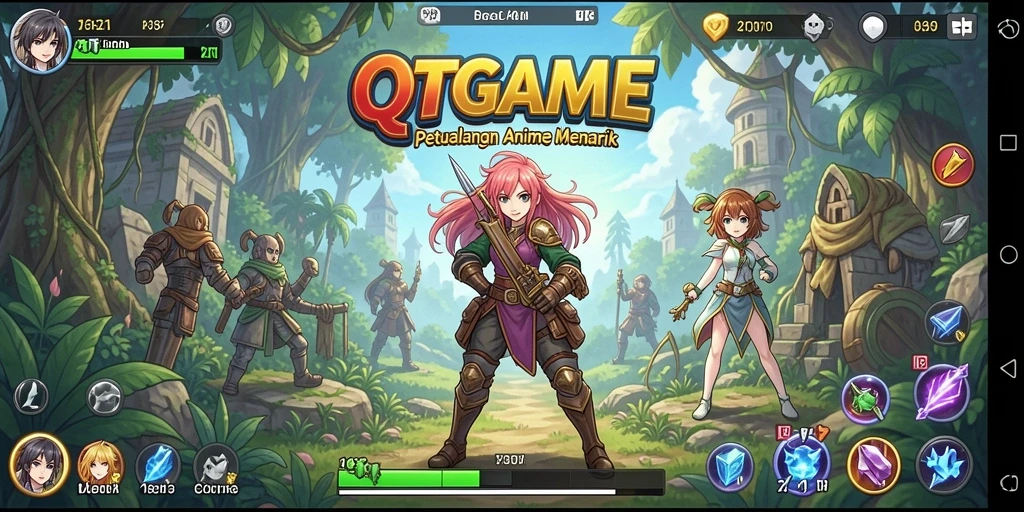 Tampilan gameplay QTGAME yang menakjubkan dan penuh aksi.