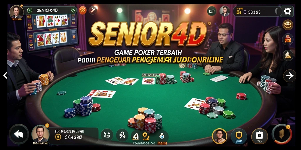 Menampilkan gameplay seru di SENIOR4D dengan suasana poker yang menegangkan.
